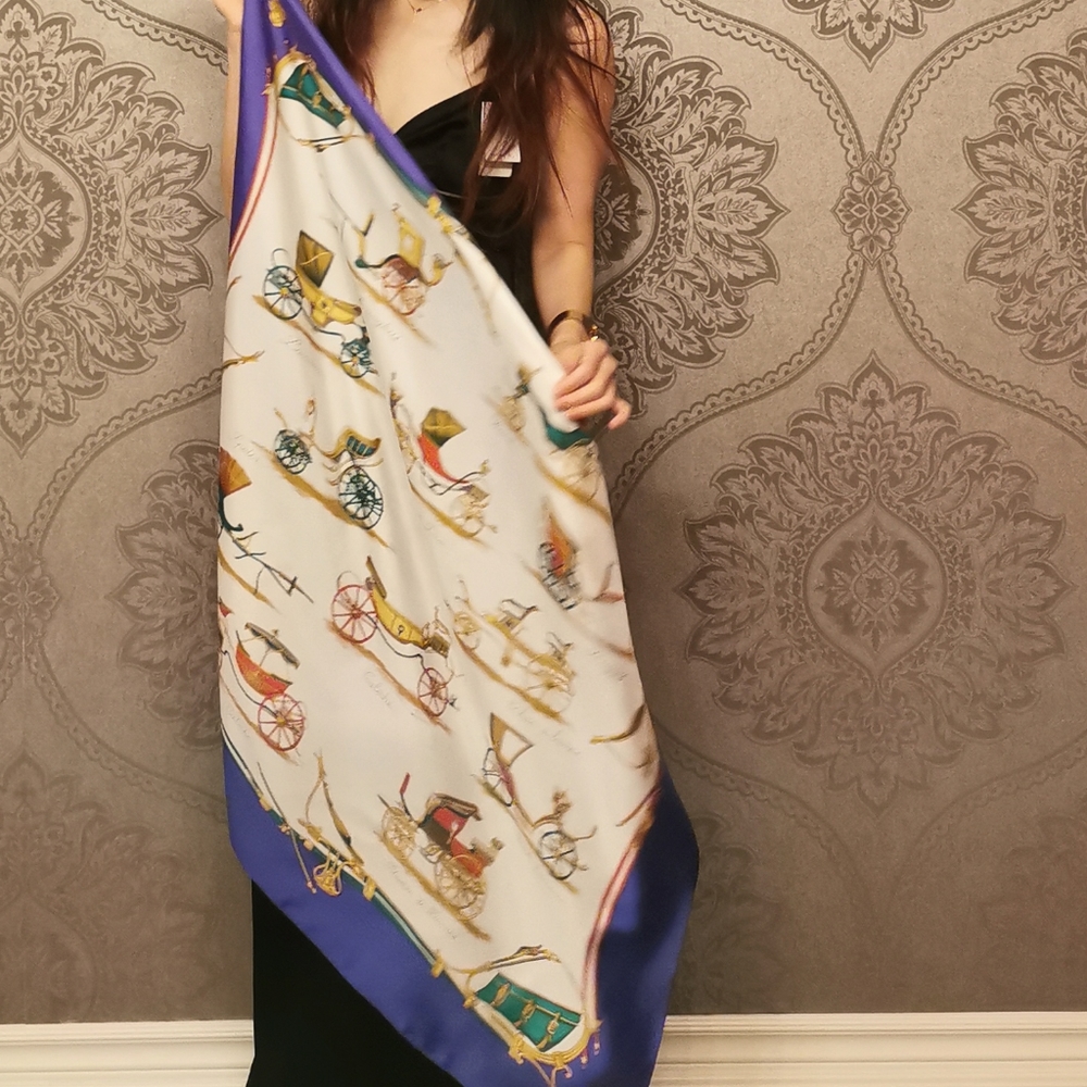 MADE IN FRANCE NWOT SILK SCARF